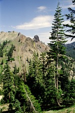 Volcanic cliffs.