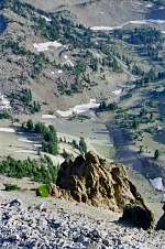 Parking lot from half way up.