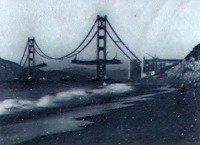 Golden Gate Bridge in construction