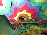 Inside a balloon