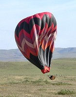 A windy landing and packing