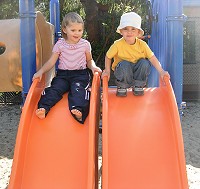 With Liddy on a slide