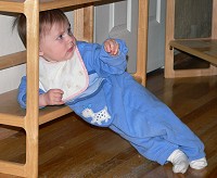 Lisa in the bookcase