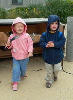 Andrejka and Tommy at the whale display