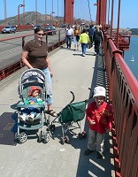 On the bridge over Golden Gate