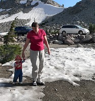 Taking a bus to reach August snow