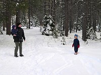 Lisa cares to enjoy the winter only from mom's arms