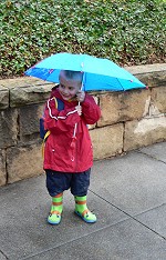 Tom with his umbrella