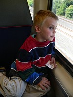 Tom on a train