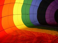 Inside of a balloon