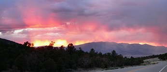 SUnset over Cave Mountain