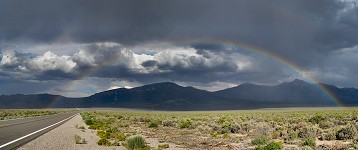 Double rainbow over Wheeler Peak