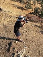 Tom with binoculars