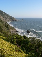 Northern California coast: rocky cliffs