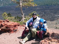 Na vrcholu Cinder Cone děsně fučelo