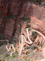 Switchbacks leading up to Angels Landing