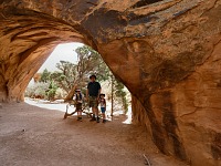 A moment in Navajo Arch without other tourists crowding our shot.