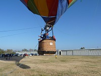 Balloon in flight — albeit just a few feel above ground.