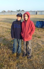 Swollen Tom with Bryce at a flying festival.