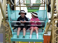 Their first unaccompanied ride on a Ferris wheel.