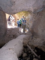 Finally a cave — with a bridge!