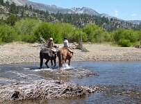 Embarking on a horse-back trip.