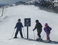 Thanks to heaps of soft snow, the kids could try out the famous Wall.