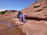 Na břehu Professor Creek, Utah.