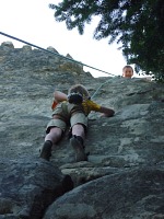 Rock climbing in celebration of the school year end.