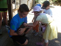 Granny took Lisa to Rancho to see domestic animals.