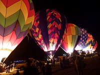 Sunday line-up of Dawn Patrol balloons.