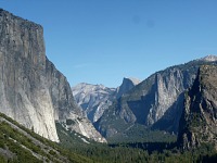 El Capitan and Half Dome from Wawona tunnel.