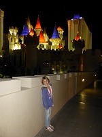 Lisa on Camelot's battlements.