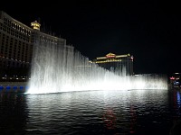 Musical fountains in front of Bellagio.