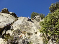 January climbing in t-shirts.