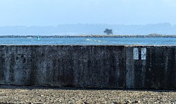 Jetty wall on Samoa Peninsula, northern California