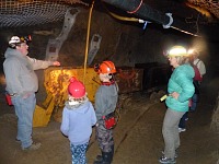 On the topmost floor of Orphan Girl Mine, Butte, Montana.