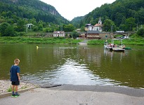 A ferry to Dolní Žleb.