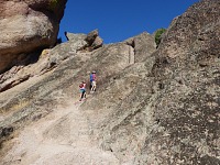 Steps in the rock.