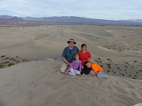 Whole family in Death Valley.