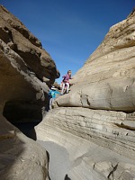 It is naturally also possible to walk on the regular Mosaic Canyon trail.