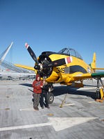 Exhibits of aviation history are scattered on the flight and hangar decks.