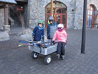 We have no carts at Kirkwood either - for there's no huge shopping center that you have to stumble across in your ski boots.