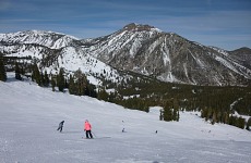 We found naturally snow-covered slopes on Mt. Rose.