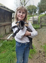 Lisa and Comet the goat.