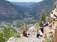 Deep below us is the mining town of Ouray.