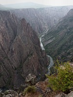 The Black Canyon of Gunnison is, combined with this weather, quite spooky.
