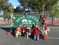 Kids and goats in Los Gatos Christmas Parade.