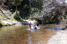 Close to finish on San Lorenzo River.