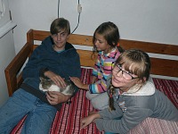 A kitten joined our children at the cottage.